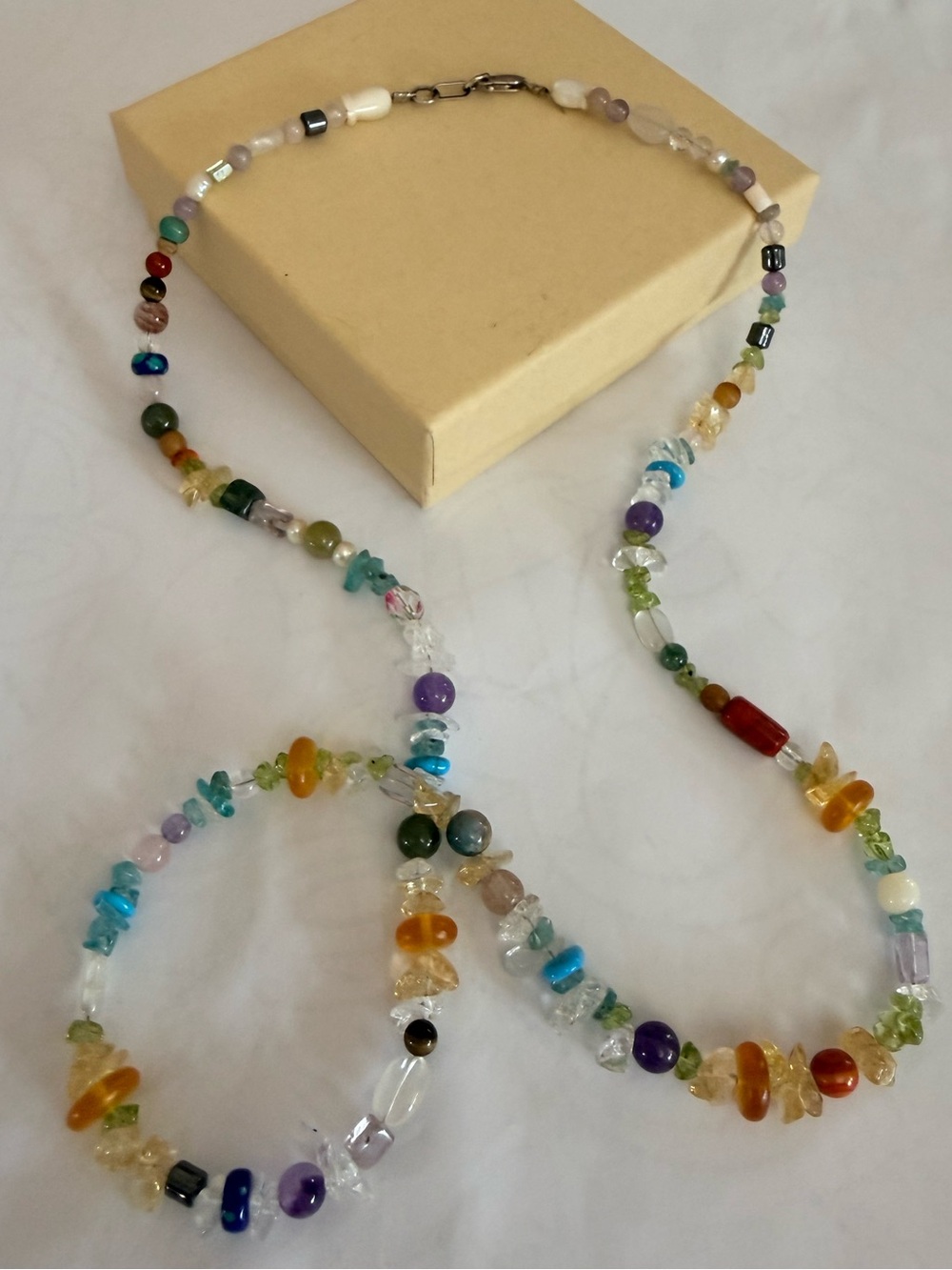 Vintage Multi Color Artisan Gemstome Necklace